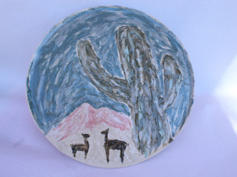 Plato decorativo Desierto vivo